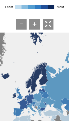 De nordiska länderna är mest jämställda. Illustration ur Global Gender Gap 2014 av WEF